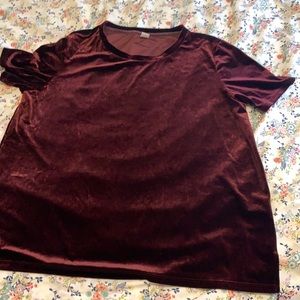 Wine Colored Velvet Shirt